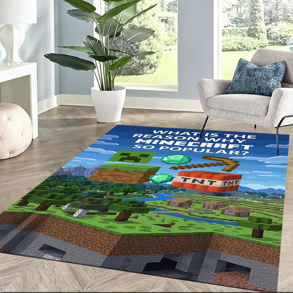 Minecraft 41 Floor Mat Design for Living Rooms Game Room Playrooms Decorate room Anti-slip Rug Anime Office Decor Gift for Festivals