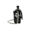 Gucci Petite GG Doppel-G-Logo Abnehmbare Kette Druckverschluss Leder Handtasche Mini Damenhandtasche Schwarz 760194-AABSG-1000