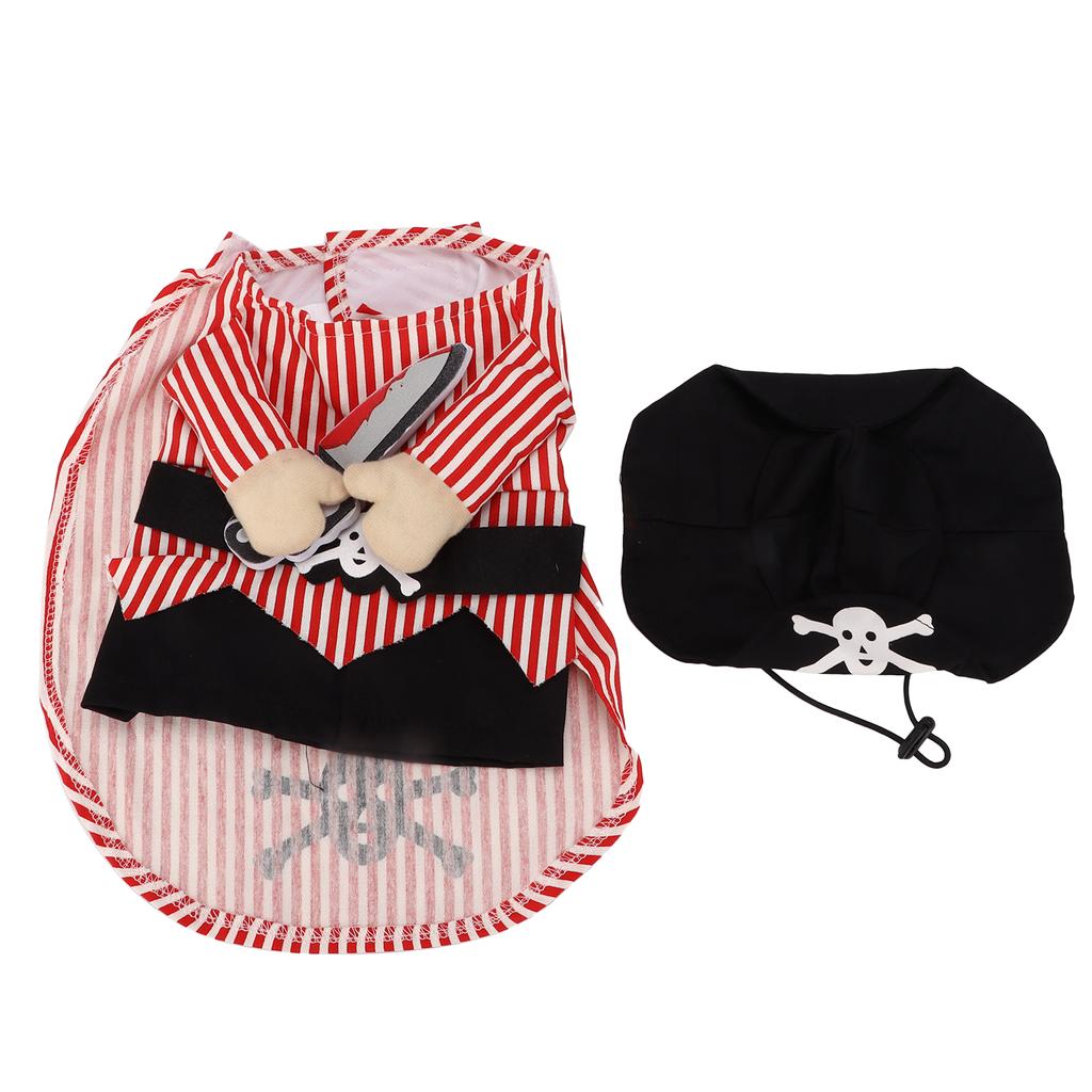 Pirate Pet Costume Set Festive Fun Dress Up Party Cosplay Pet Outfit Suitable for Dogs and CatsS