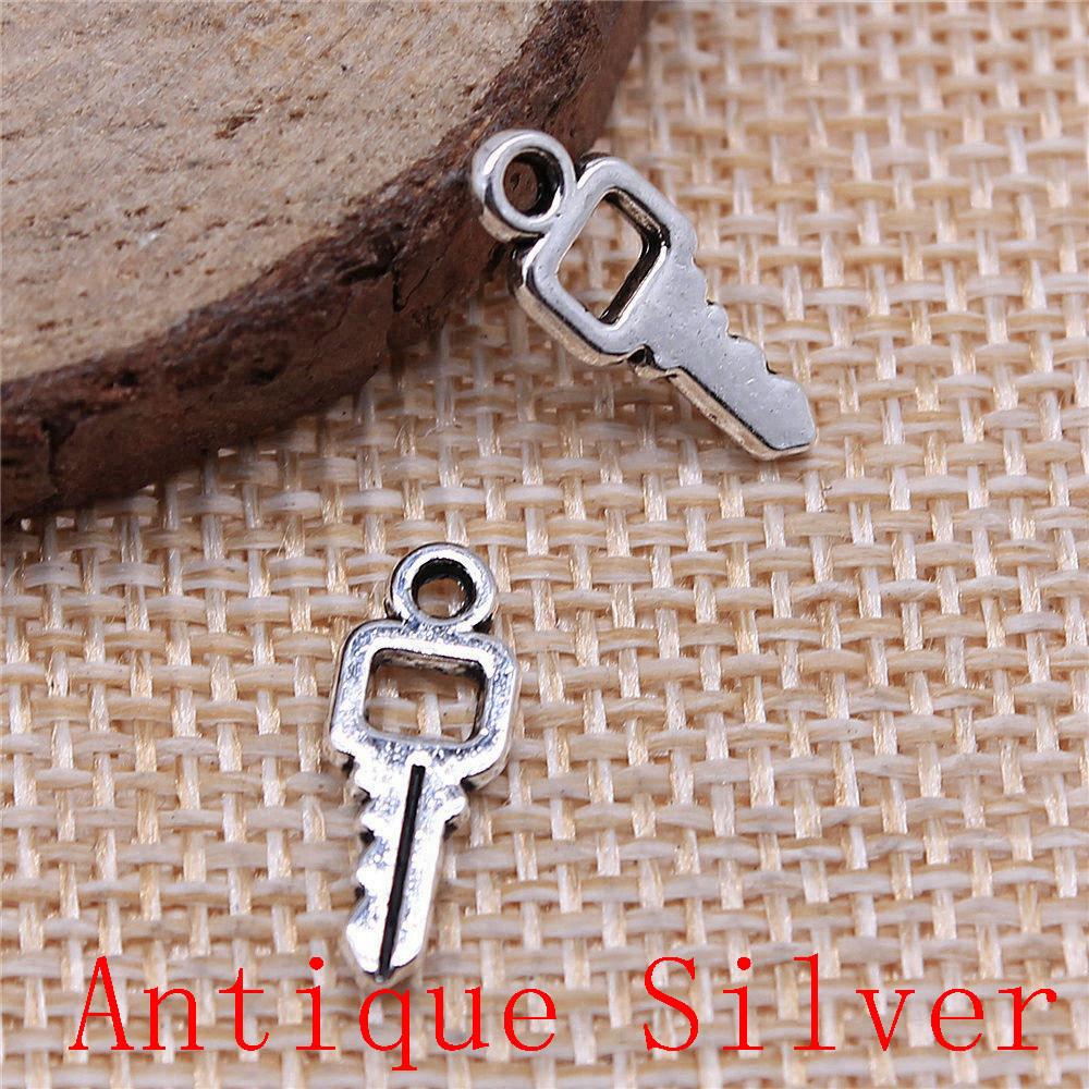 Classic Key Shaped Charms Pendant For Bracelet Necklace Jewelry Making Craft Findings