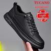 Woodpecker Men's Genuine Leather Soft Sole Sneakers - Spring 2025 Trend, Versatile Casual Men's Shoes