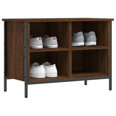 Shoe Rack Brown Oak Effect 69 X 35 X 50 Cm Particleboard