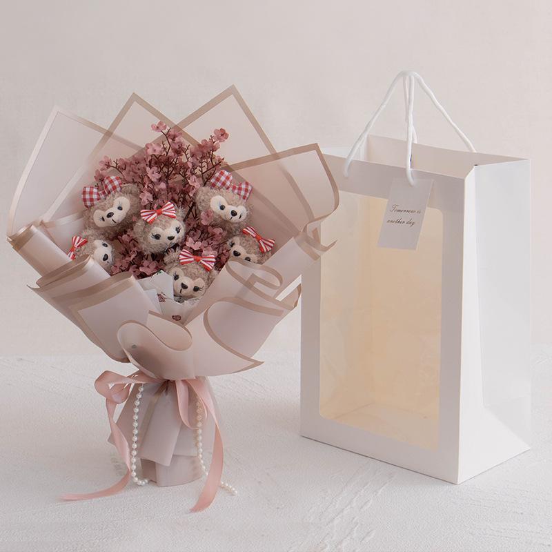 Hand-Knitted Rose Yarn Bouquet - Perfect Birthday or Festival Gift for Friends and Teachers