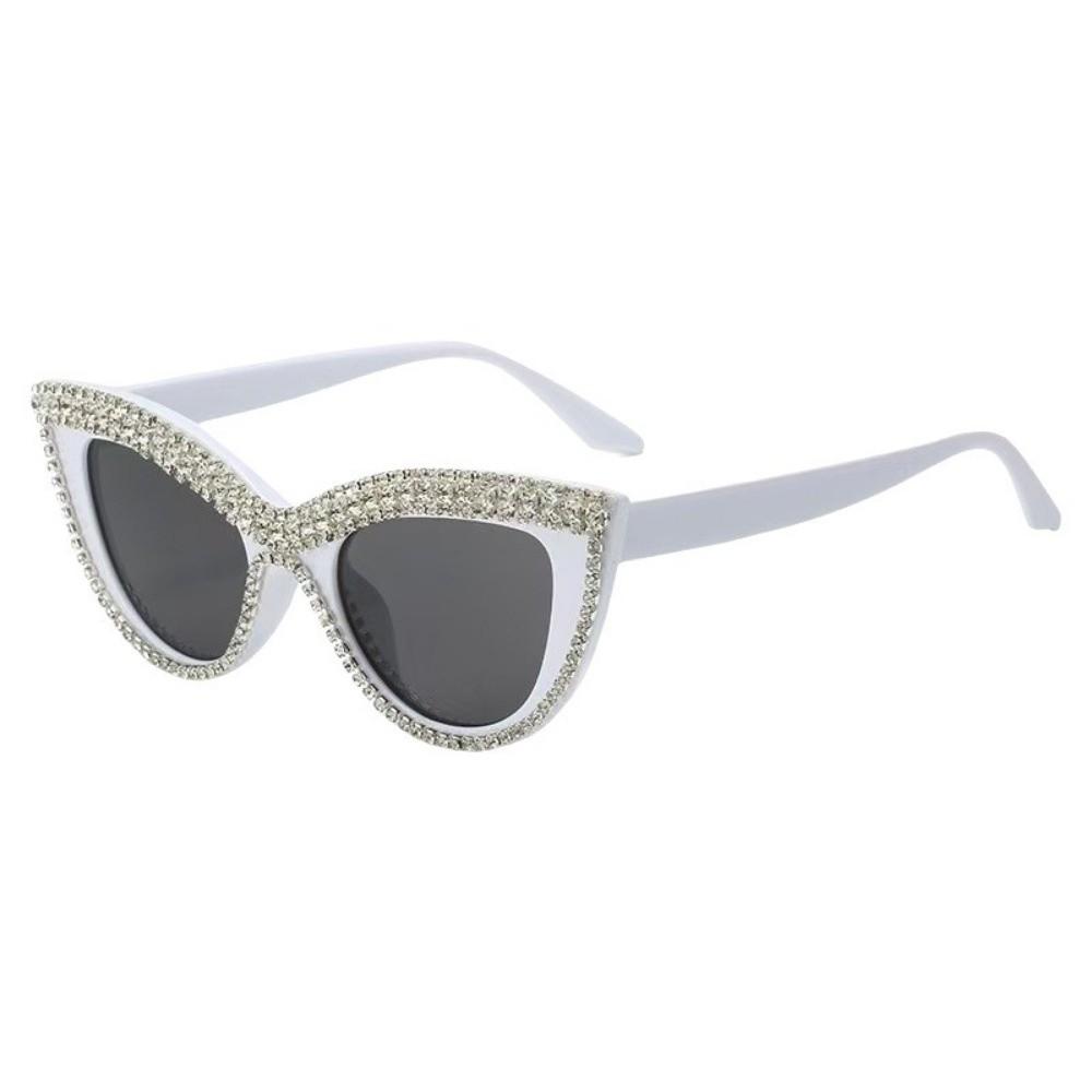 Large Frame Rhinestone Eye Sunglasses Full Frame Rhinestone Studded Sunglasses Party Wear Style 3