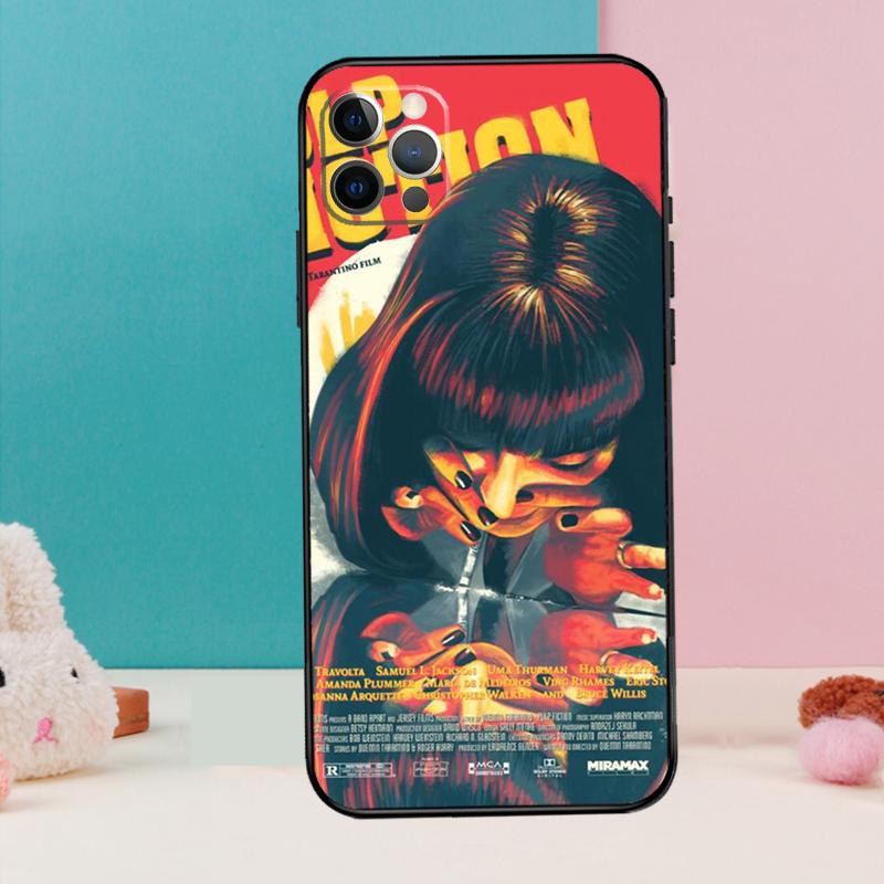 Mia Pulp Fiction Phone Case For iPhone 17 Air 16 14 13 12 11 15 Pro Max 12 13 mini 15 16 Plus 16e Cover Coque