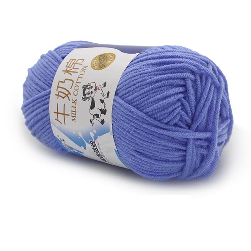 1Pc 50g Crocheting Milk Cotton Yarn Hand Knitting Sweater Blanket Hat Threads Crochet Amigurumi Bag Line 95m