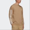 Adidas Originals Trefoil Stripe Sports Casual Crew Neck Sweatshirt Men Tops Light-Khaki H41316