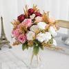 Rose Artificial Flowers Bouquet 7Heads Fake Flowers for Home Room Decor Garden Wedding Decoration Party Table DIY Vase Ornaments