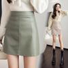 Women's High Waist PU Leather Mini Skirt - Sexy, Versatile A-Line Style for Autumn/Winter