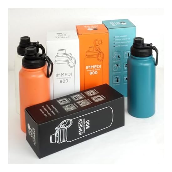 LIVING IMMEDI Water Bottle 800ml White 410685