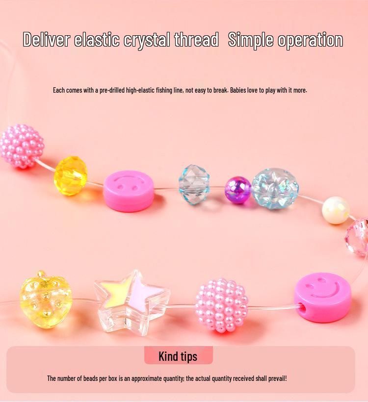 25-Grid Glass Rice Beads DIY Set: Children's Handmade Necklace & Bracelet Beading Kit