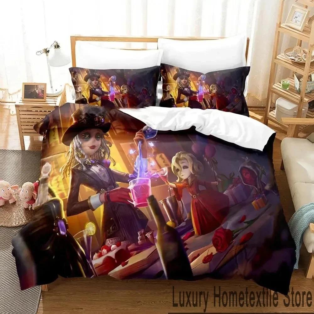Game Identity V Anime Sleep Bedding Collection Boys Girls Twin Size Queen Dimension King Size Size Bedspread Cover Pillowcase Bed boys Adult Household