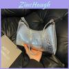 Stylish Vintage Crocodile Pattern Handbag For Women In Classic Black Gold Or Silver Suitable For Everyday Use