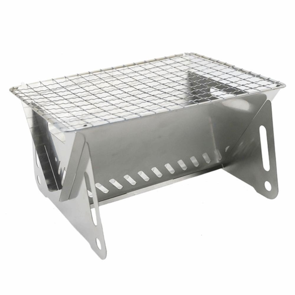 Stainless Steel BBQ Grill Rack Detachable Grill Burn-er Stand Compact Barbecue Stove  Campfire