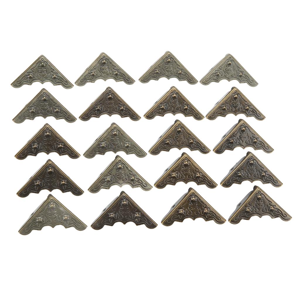 50Pcs Metal Corner Protector Retro Style Wide Application Durable Metal High Hardness Corner Guards for Wooden Box Case