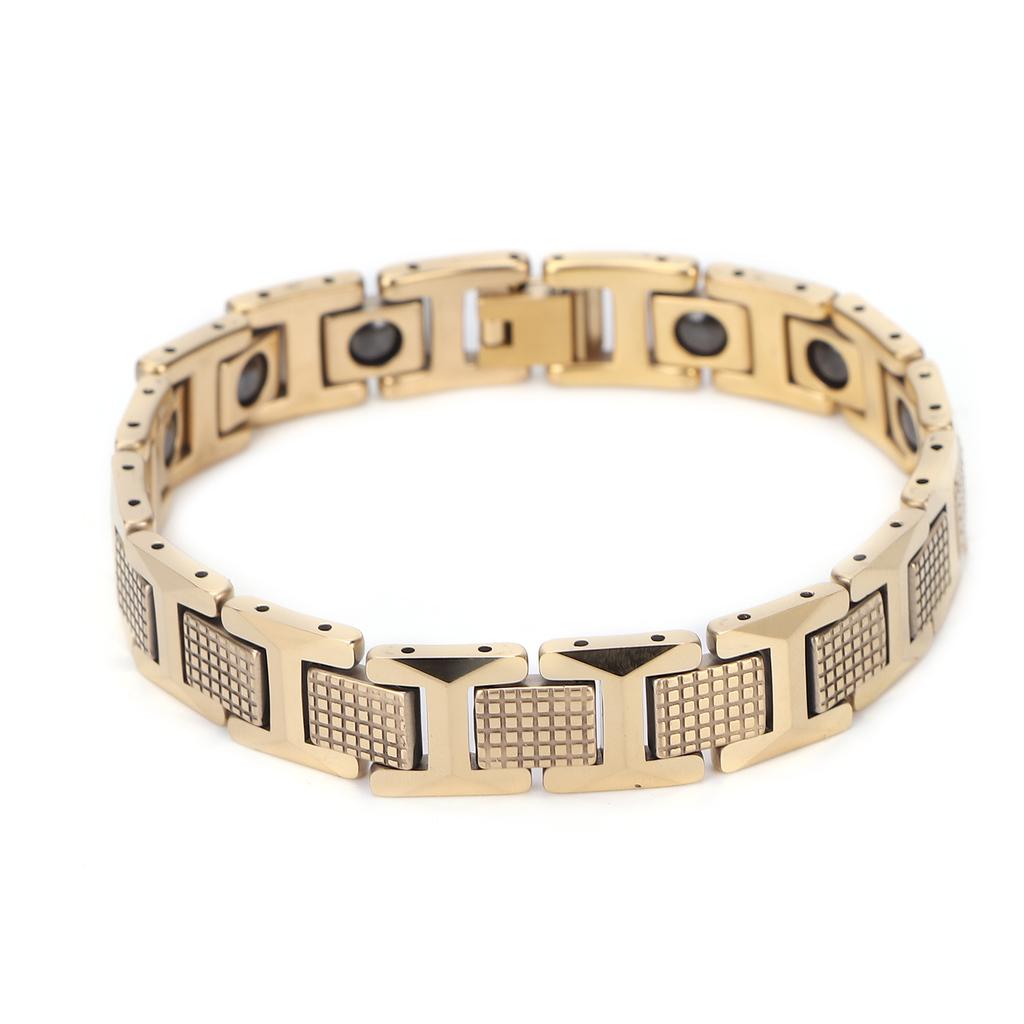 Magnetic Therapy Bracelet Pain Relief Circulation Improve Fashionable Magnet Bracelets Golden