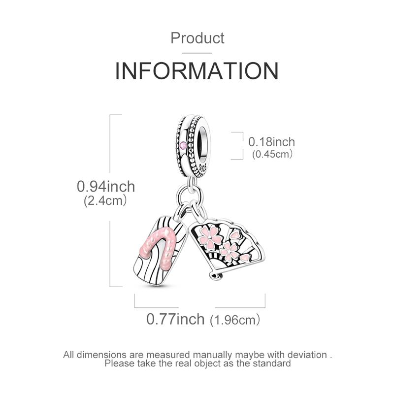 New Copper Charms Pendants Kimono Mount Fuji Koi Flag Dangle Fit Women Original Bracelet Diy Jewelry Gifts