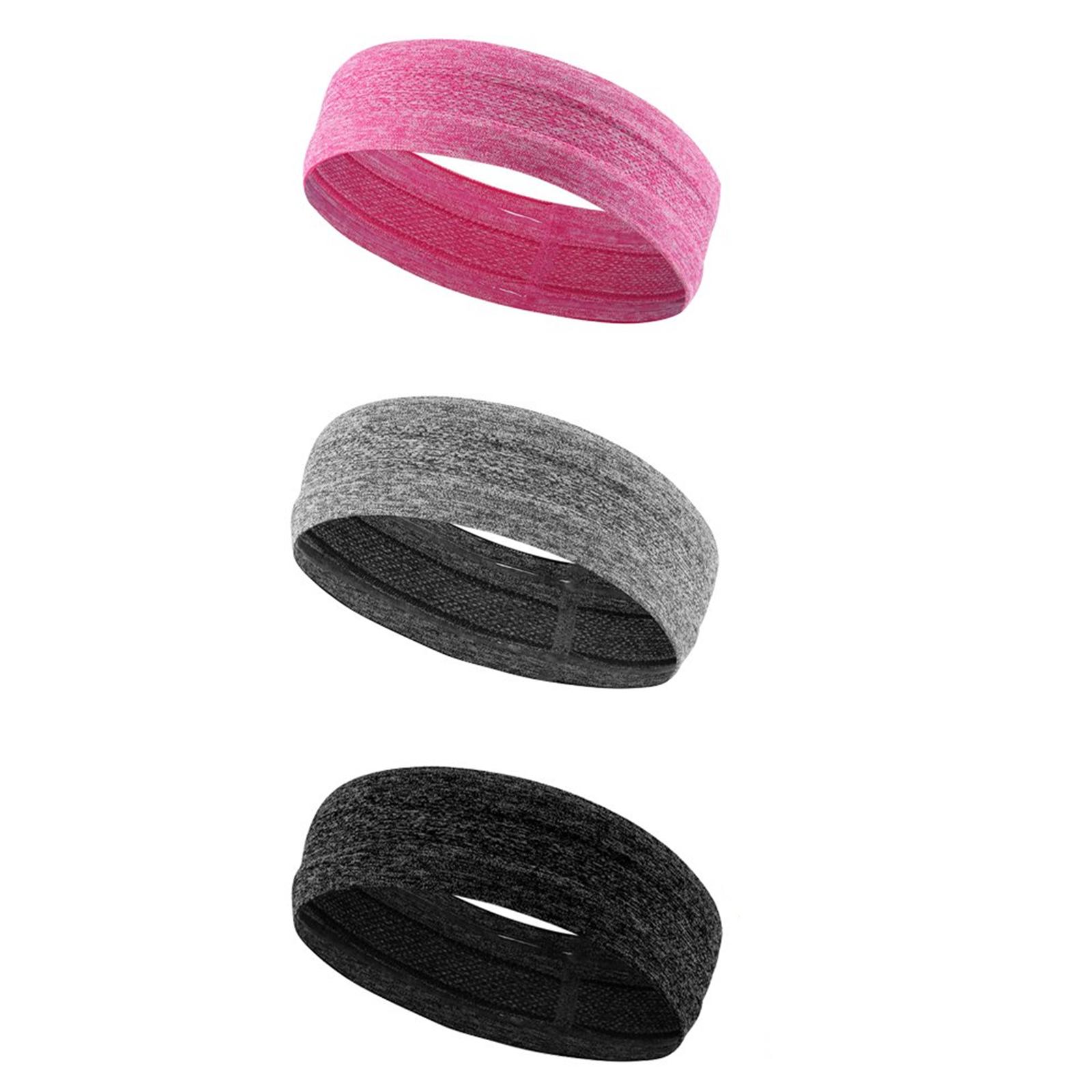 

3 шт., спортивные повязки для волос, спортивные повязки для женщин, нескользящая, влагоотводящая повязка на голову для бега(Многоцветный-3 шт.)