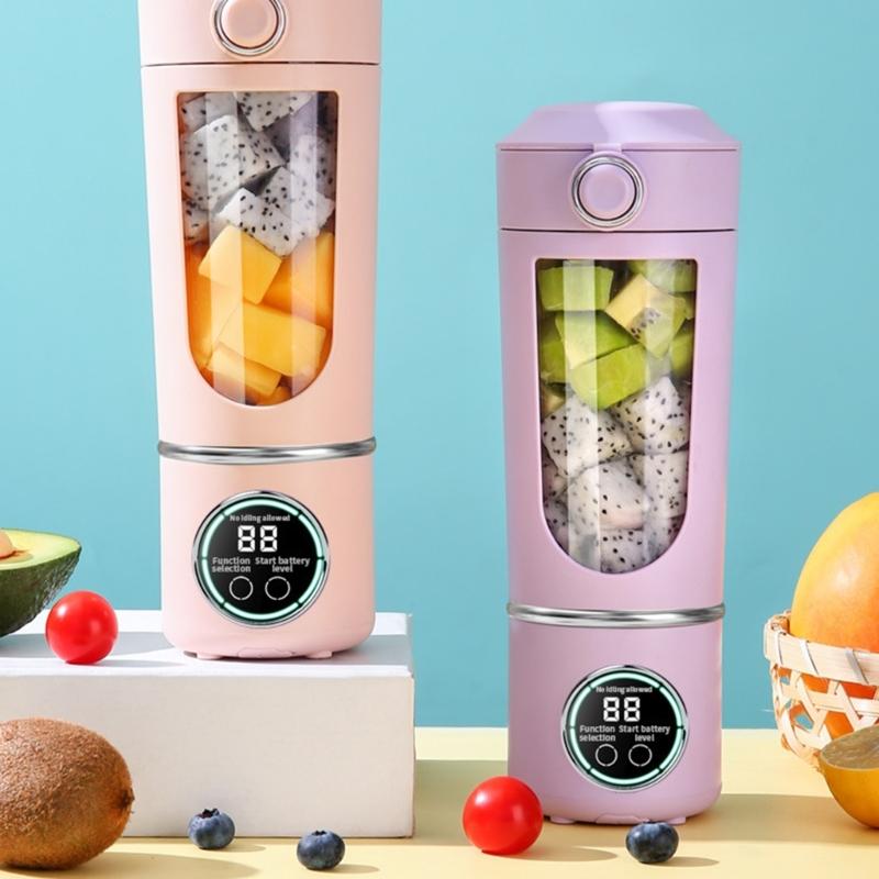700ml Smoothie Blender Portable USB Rechargeable Juicer with High Speed Motor Mixing Cup for Protein Shakes and Juices