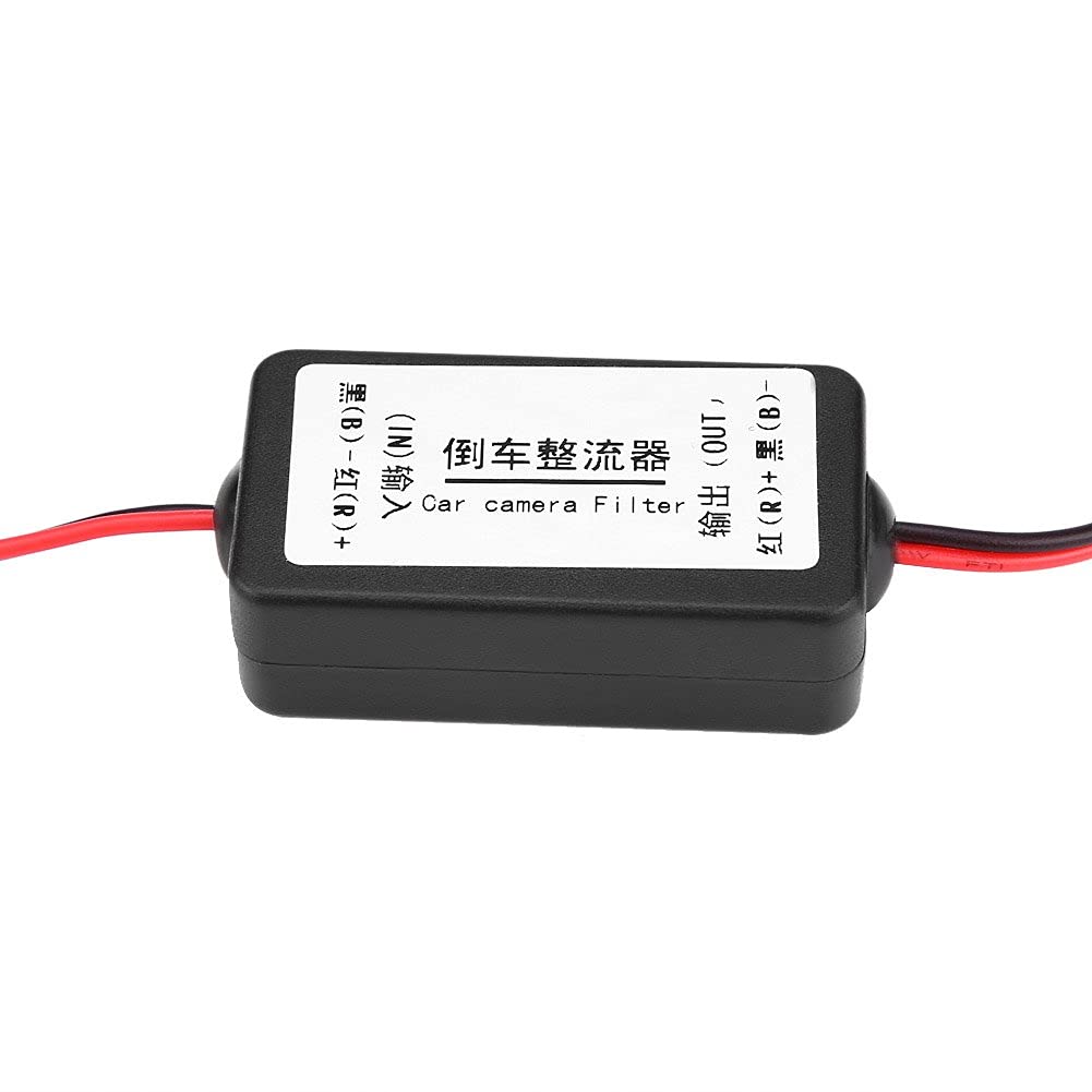 Power Relay Condenser Filter Power Filter Rectifier DC Power Relay Condenser for Car Rearview Mirror Camera Black