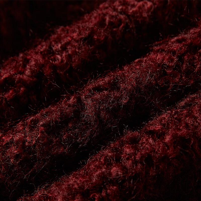 Xiangying Women's Faux Lamb Wool Plush Short Winter Coat