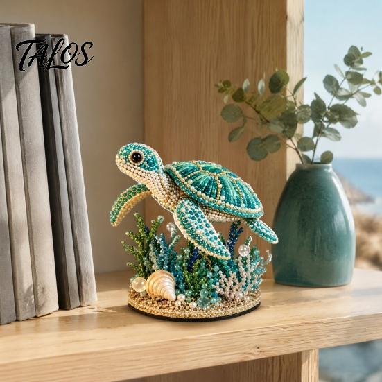 Creative Gifts for Holidays Beaded Ocean Animal DIY Kit, 3D Octopus Shark Craft Handmade Ornament Making Set Sea Animals Bead Art Project Adults,