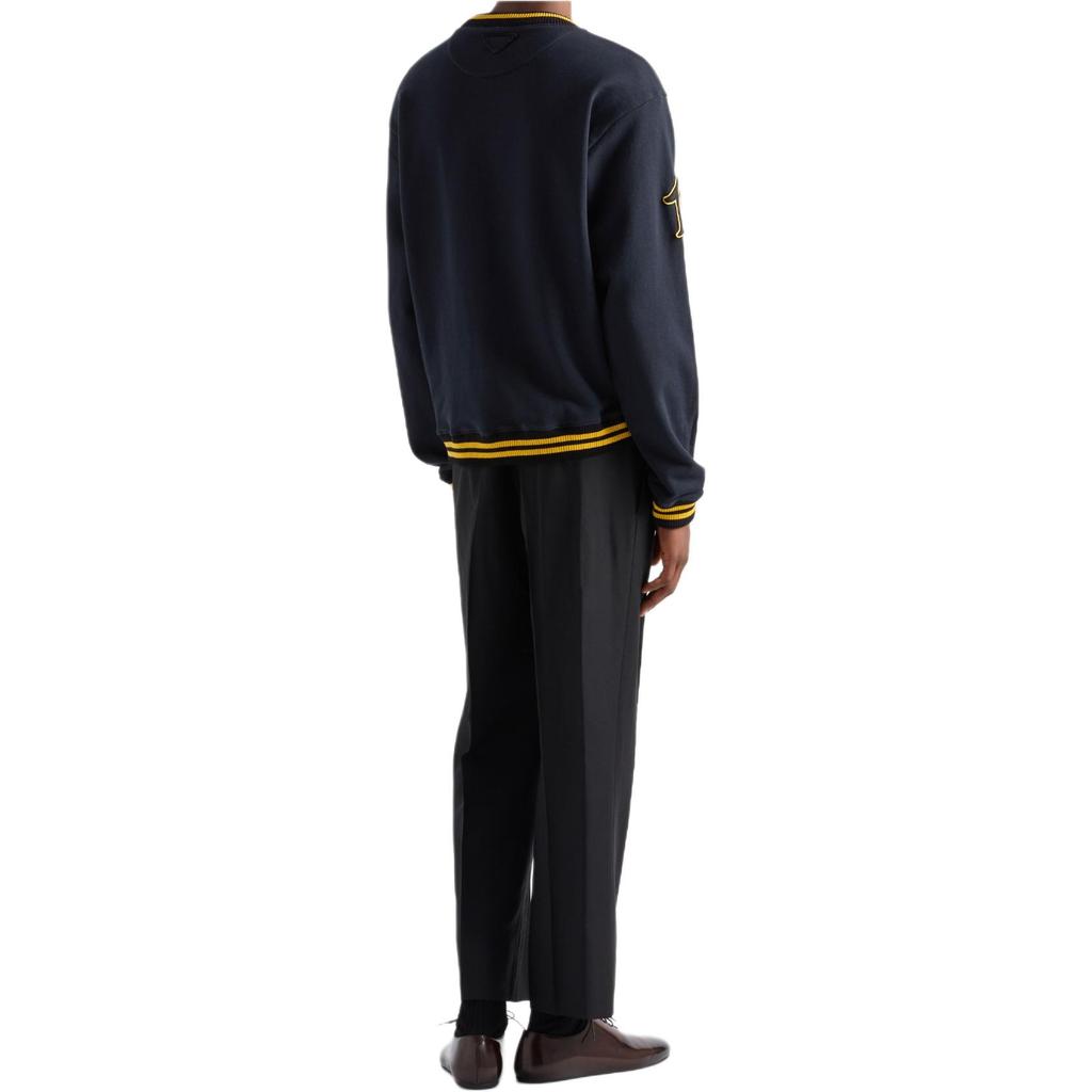 PRADA Sweatshirts Men's Black Crew Neck Moderate Regular UJL80B-1509-F0002-S-OOO