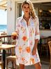 Women's Gradient Long-sleeved Shirt, Mid-length Shirt, Refreshing and Comfortable/daily Casual Loose Large Size Shirt, Women's Clothing