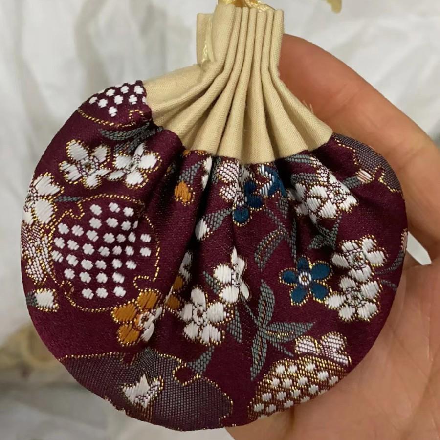 Retro Embroidered Scented Sachet: Brocade Coin Purse & Hanging Lucky Bag Ornament 9*11.5 cm вино красного