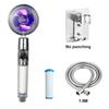 VILOYI Shower Head Water Saving High Pressure Handheld Turbo Propeller Showerhead Adjustable Water Flow Bathroom Filter Nozzle