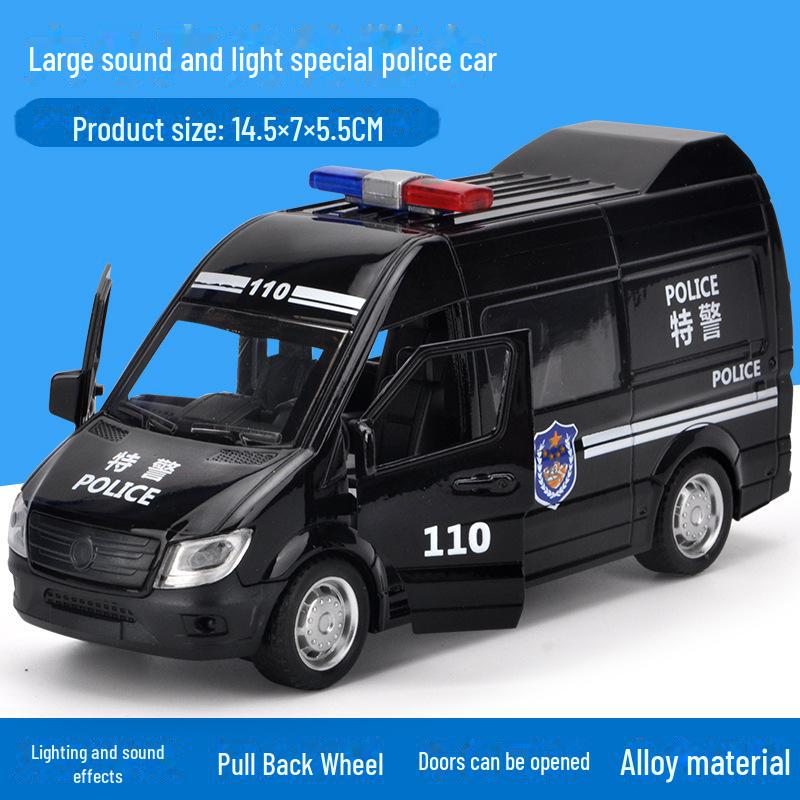 

Детский игрушечный фургон из сплава: Модель машины скорой помощи, пожарной машины, спецназа - инерционный механизм, бесплатная доставка