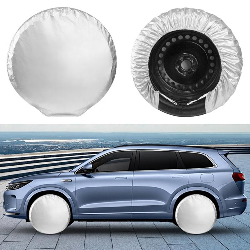 Car Tire Covers with Enhances Durability & Anti Wind Features Windproof Tire Cover Vehicle Spare for Seasonal Storage