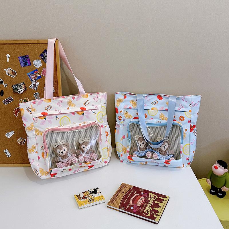 New Style Of Girls' Sweet Ulzzang Y2K Ita Bag Large Capacity Vacation Tote Bag Daily Commuting Casual Shoulder Bag