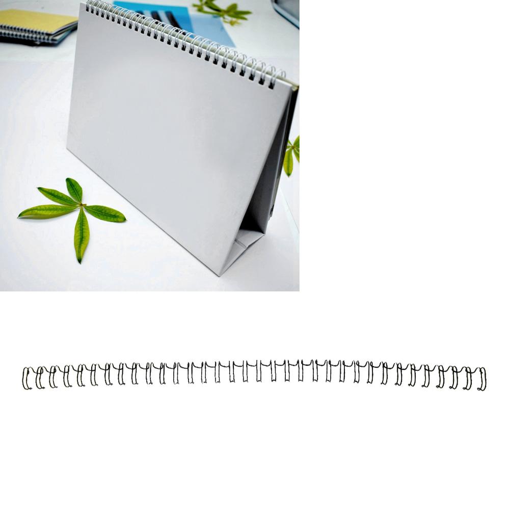 100PCS 6.4mm White Size 34 Teeth 3:1 Double Wires Binding Wire Calendar Binding Iron