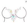 Breast Jewels Tattoo Rhinestone Chest Sticker Temporary Tattoo Glitter Breast Body Gems Tattoo Sticker Body Decor Jewel Paste