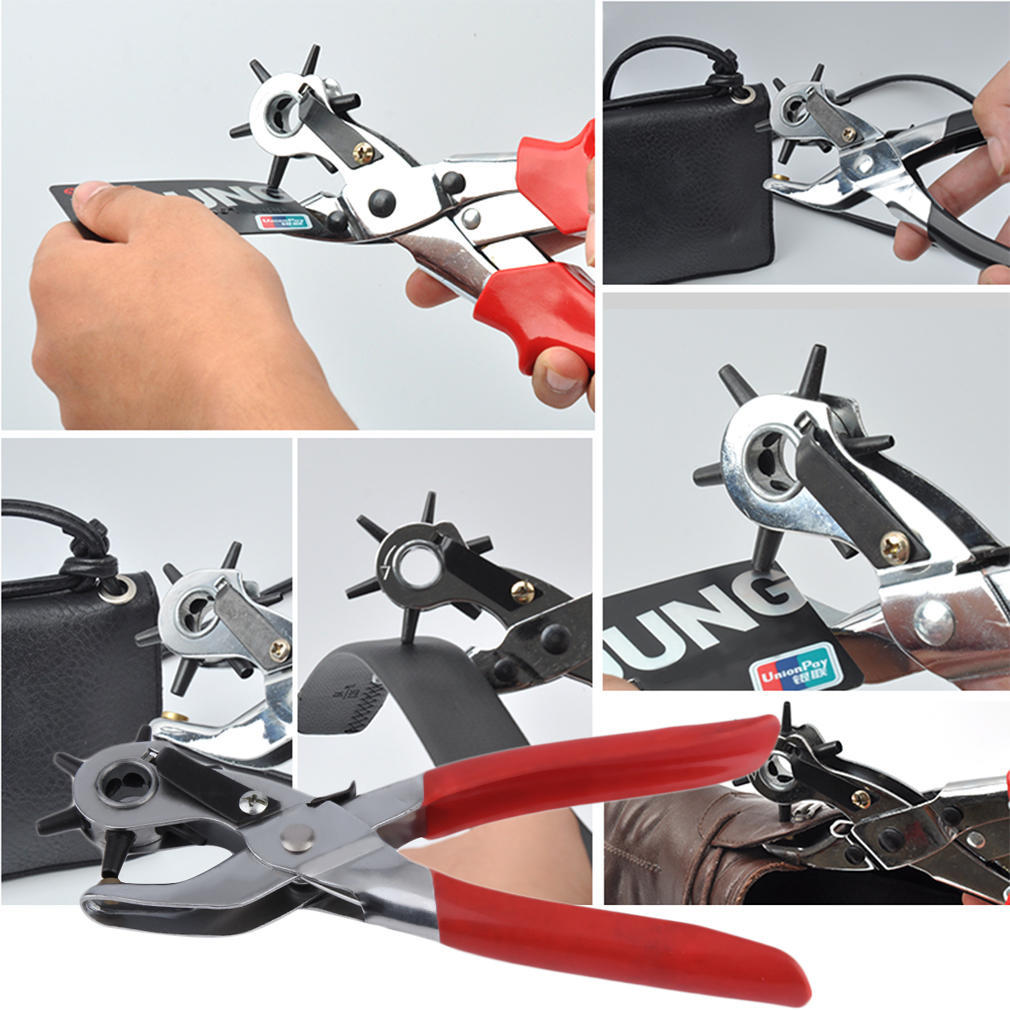Buy Multifunction Portable Puncher Carbon Steel & PVC Red Belt Hole