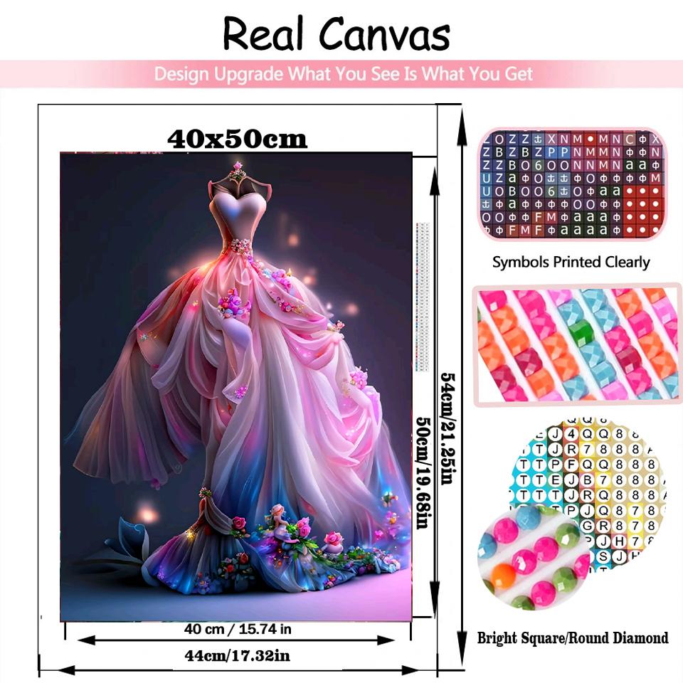 5D DIY Diament Malowany Anioł Elegancki Wodny Diament Damska Sukienka Diamentowa Sztuka Zestaw Biżuteria Haft Dekoracja Prezent