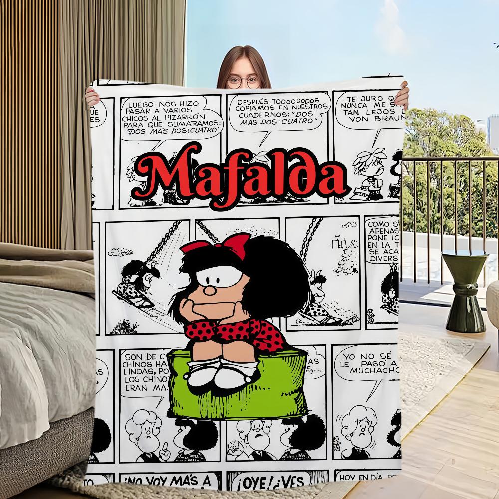 Cartoon Cute M-Mafalda Blanket For Sofa Room Microfiber Bedding Blanket office Travel Gift Home