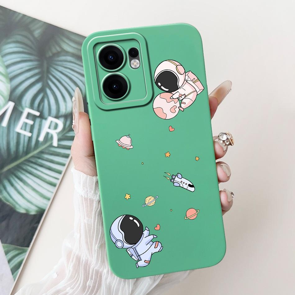 For OPPO Reno13 F 4G 5G Reno13 Pro Cute Cartoon Astronaut Cat Phone Case Reno 13F 13 13Pro Soft Silicone Shockproof Cases