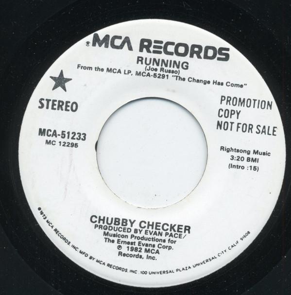 

7inch Record CHUBBY CHECKER - Running MCA51233 MCA Records 1982 US Rock Used