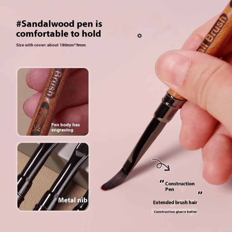 Sandelholz Detail Nagellackstift Verlängerter Pinsel Nagelaufbau Stift Hochwertiger Malstift Nagel Phototherapie Stift Nagelwerkzeuge