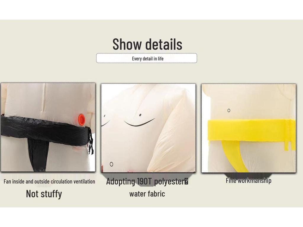 Multicolor Sumo Inflatable Costume for Parent-Child Stage Performance