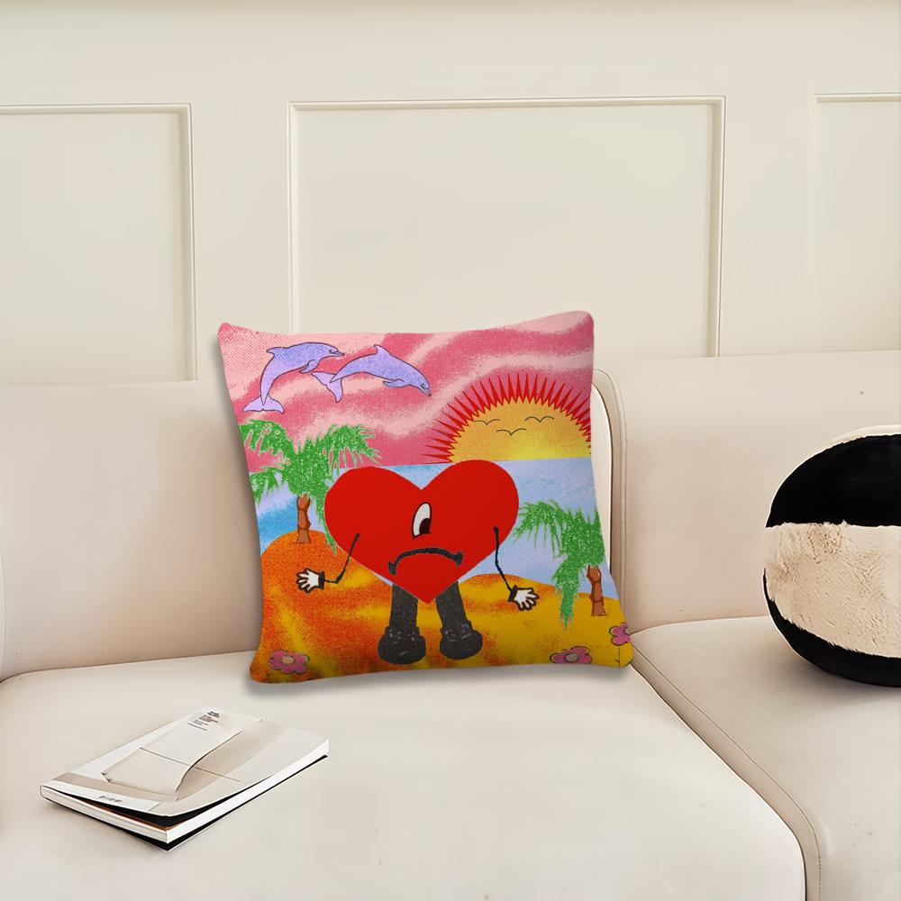 Rapper B-Bad Music B-Bunny cushion cover Pillow Cover Decoration Room Home Sofa living Office Car Nordic Simplicity