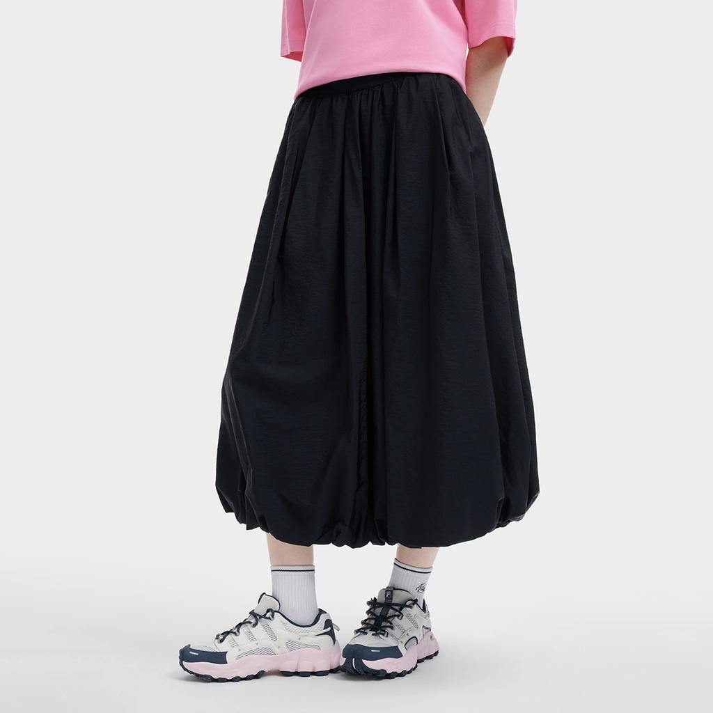 Fila Original Simple Fashion Classic Retro Comfortable Loose Tulip Skirt Casual Long Skirt Women Skirts Black F11W629301FBK
