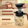 Indoor Insulated Tea Kettle with Comfortable Handle Built-in Stainless Steel Inner Pot Floral Pattern Insulated Kettle