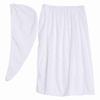 Women Soft Spa Bath Body Wrap Set Towel Bathrobe With Fast Dry Hair Drying Cap White