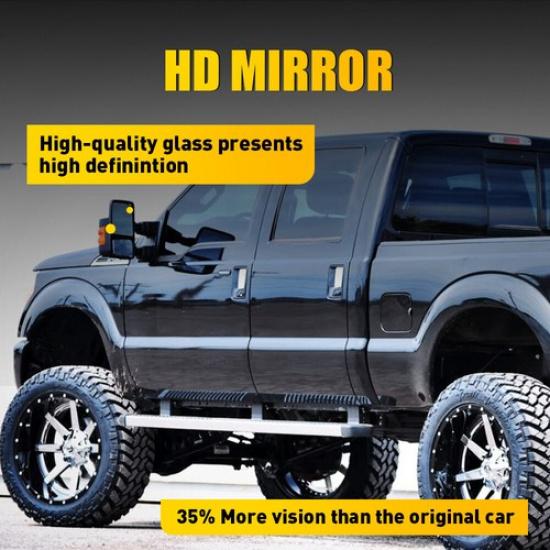 For 2008-2016 Super Duty F250 350 450 Tow Mirror Glass Upper Heated Driver Left