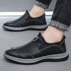Frühling neue Herren Freizeitlederschuhe Herren atmungsaktive Schuhe Herren weichsohlige Schuhe Fahrschuhe Doudou Schuhe