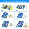 Montessori Busy Board Educational Learning Sensory Busy Book Toddler's Basic Motor Skills Activities Toy for Airplane Car Travel