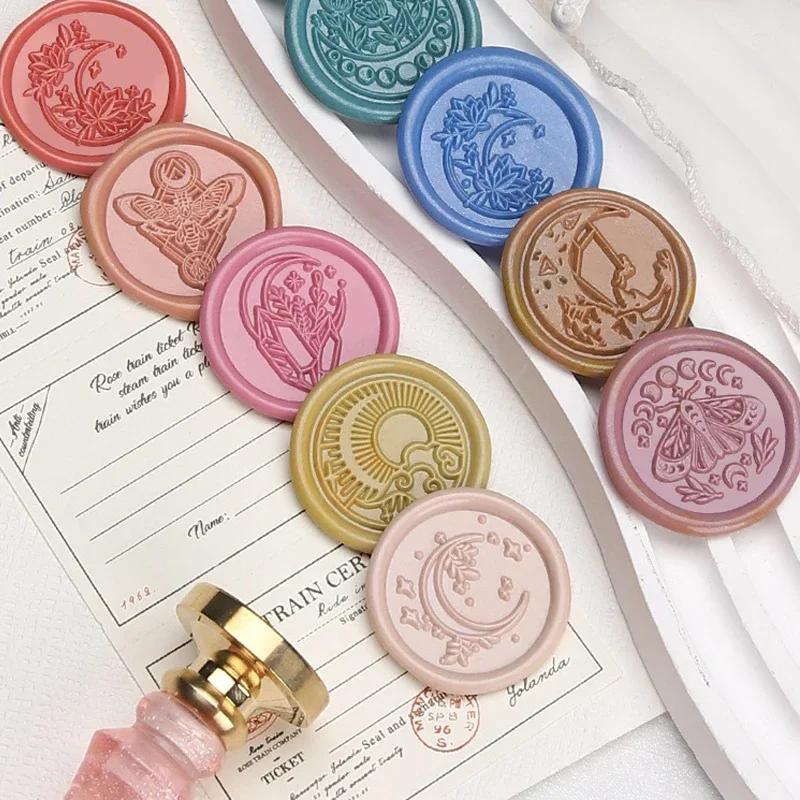 Wax Seal Stamp Moon Stars Vintage Sealing Stamp Head For Cards Craft Envelopes Wedding Wax Lacquer for Seals Scrapbooking